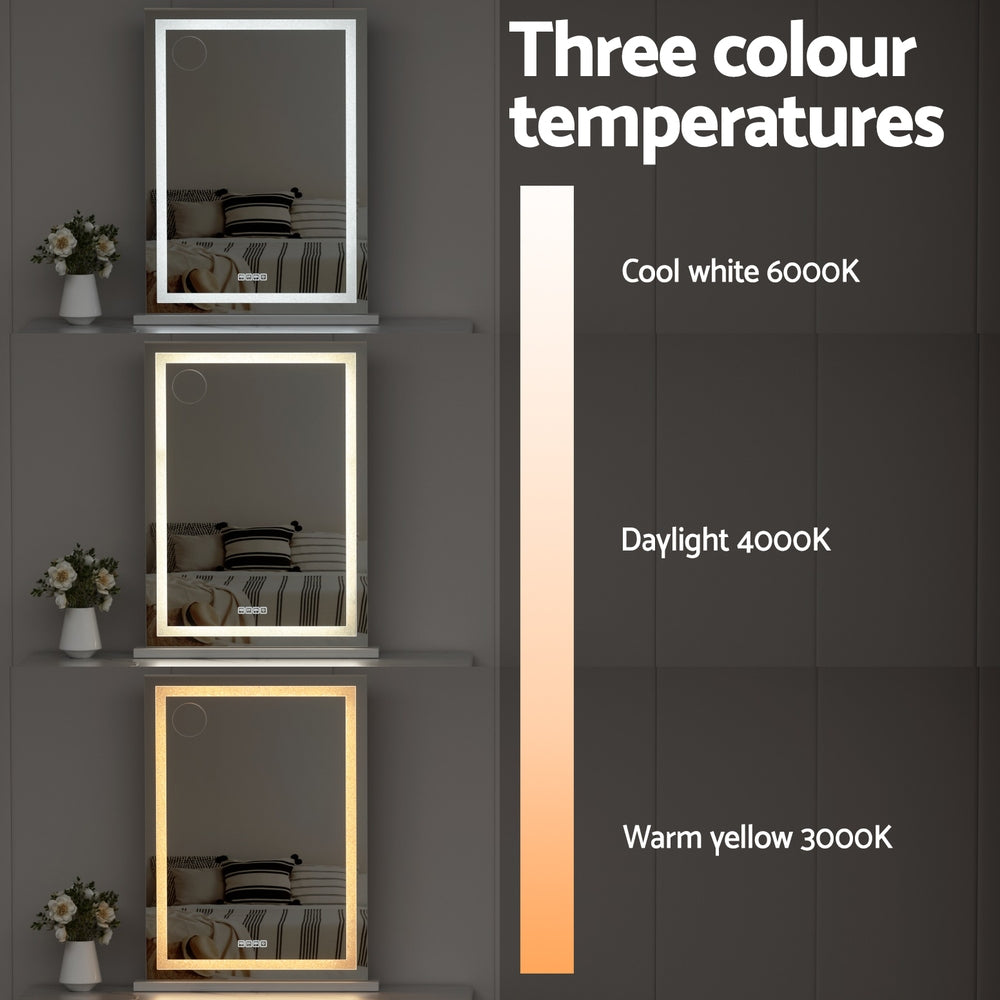 Embellir Bluetooth Makeup Mirror 58x80cm Hollywood Vanity with LED Light Crystal Embellir