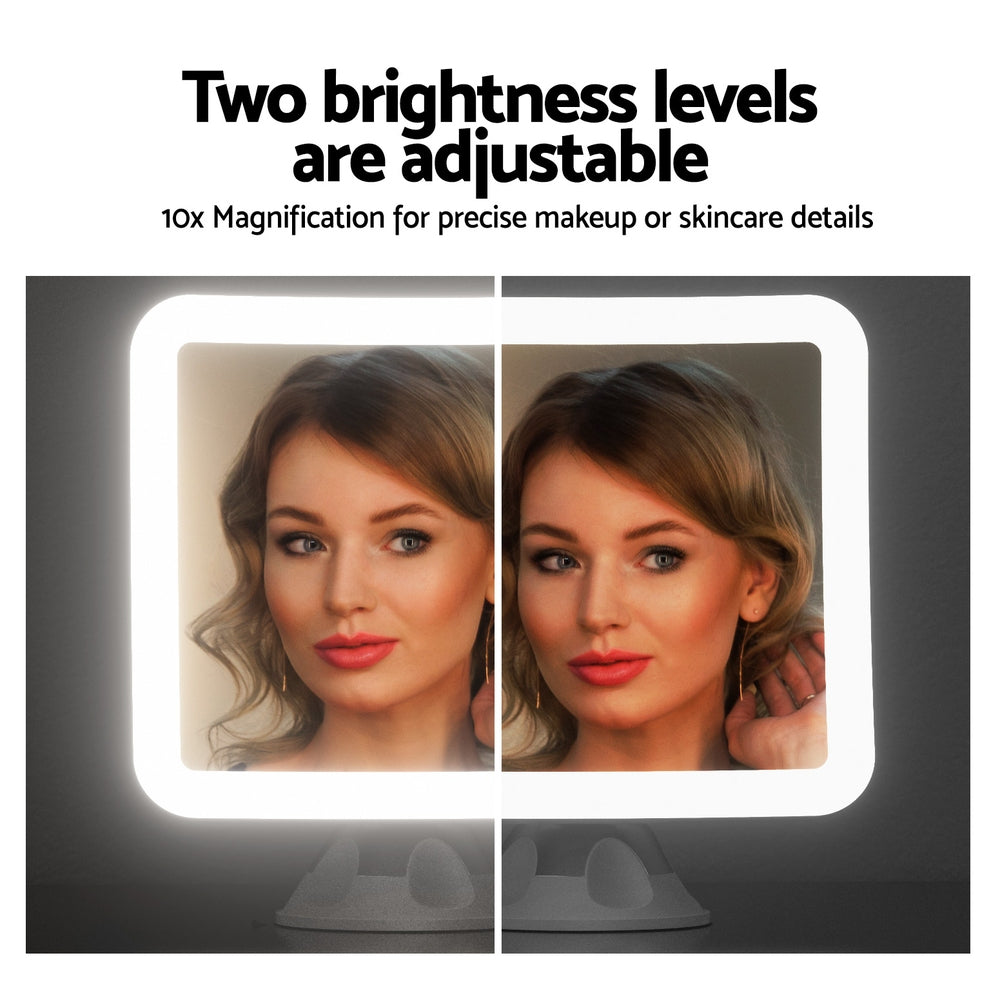 Embellir Makeup Mirror 10X Magnification LED Light Adjustable Rotation Cordless Suction Cup Embellir
