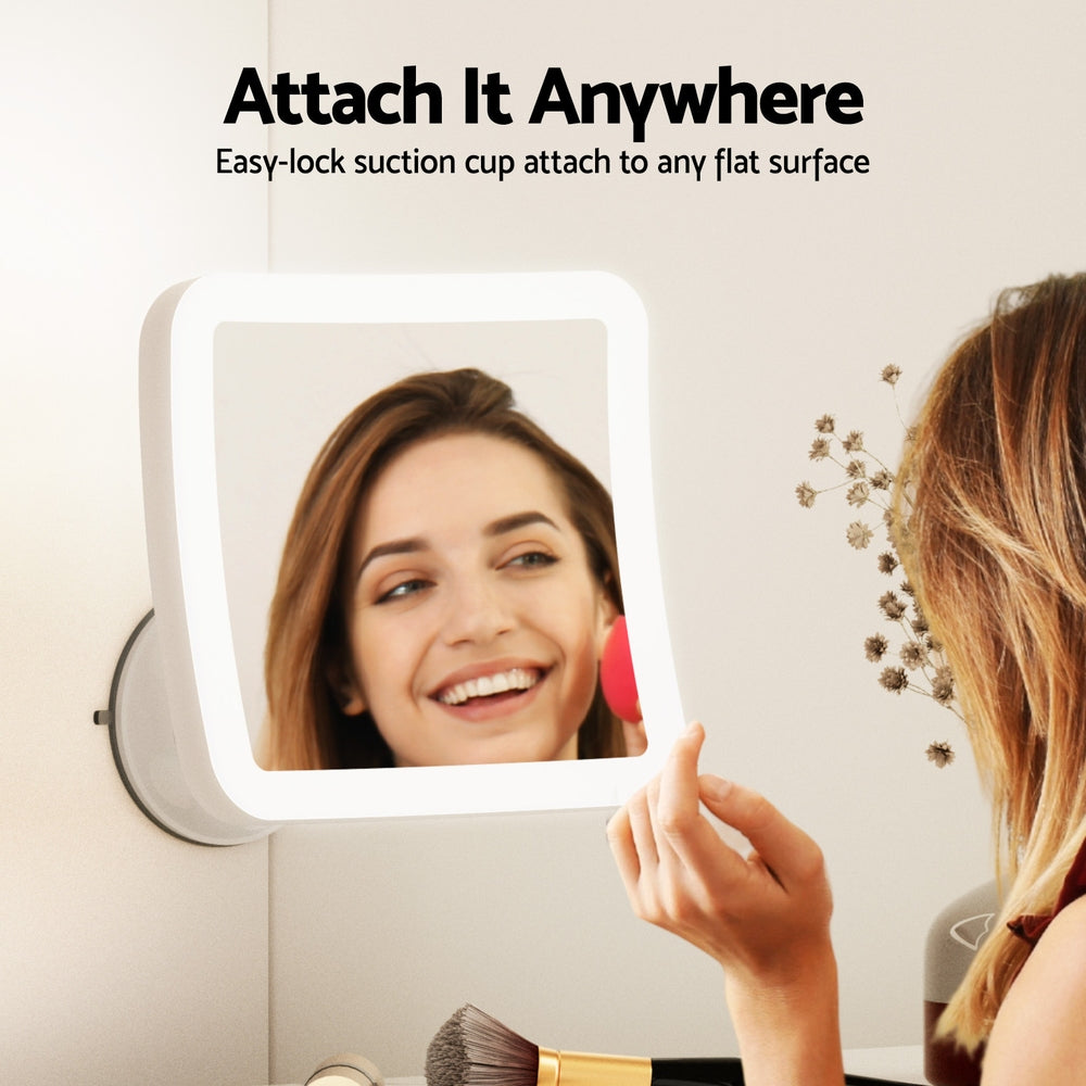 Embellir Makeup Mirror 10X Magnification LED Light Adjustable Rotation Cordless Suction Cup Embellir