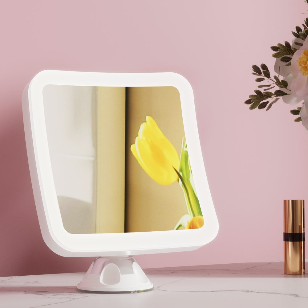 Embellir Makeup Mirror 10X Magnification LED Light Adjustable Rotation Cordless Suction Cup Embellir