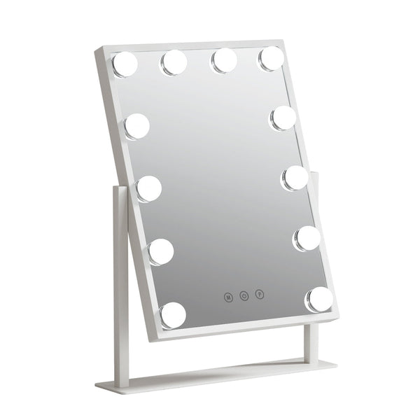 Embellir Makeup Mirror Hollywood Vanity with LED Light Rotation Tabletop White Does not apply