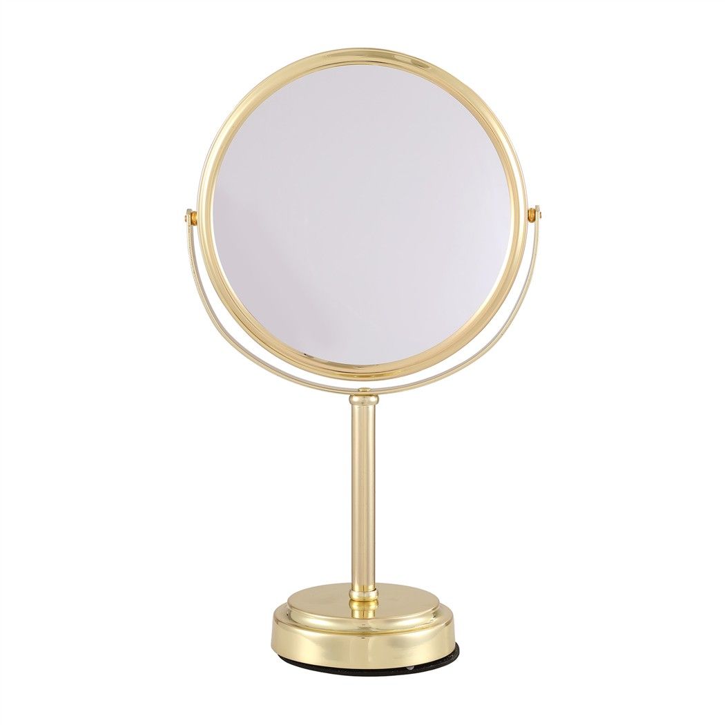 Embellir Makeup Mirror 20x20cm 1X 5X Magnifying Rotation Tabletop Gold Embellir