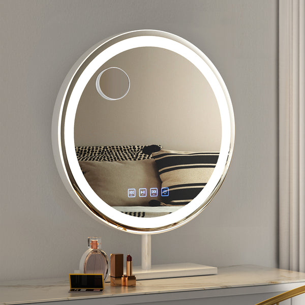 Embellir Makeup Mirror 40x40cm Hollywood Vanity with LED Light Tabletop Round Embellir