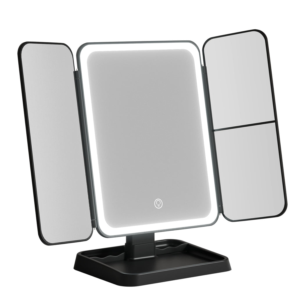 Embellir LED Makeup Mirror Tri-fold Lighted Vanity Mirrors 1X2X3X Magnifications Does Not Apply