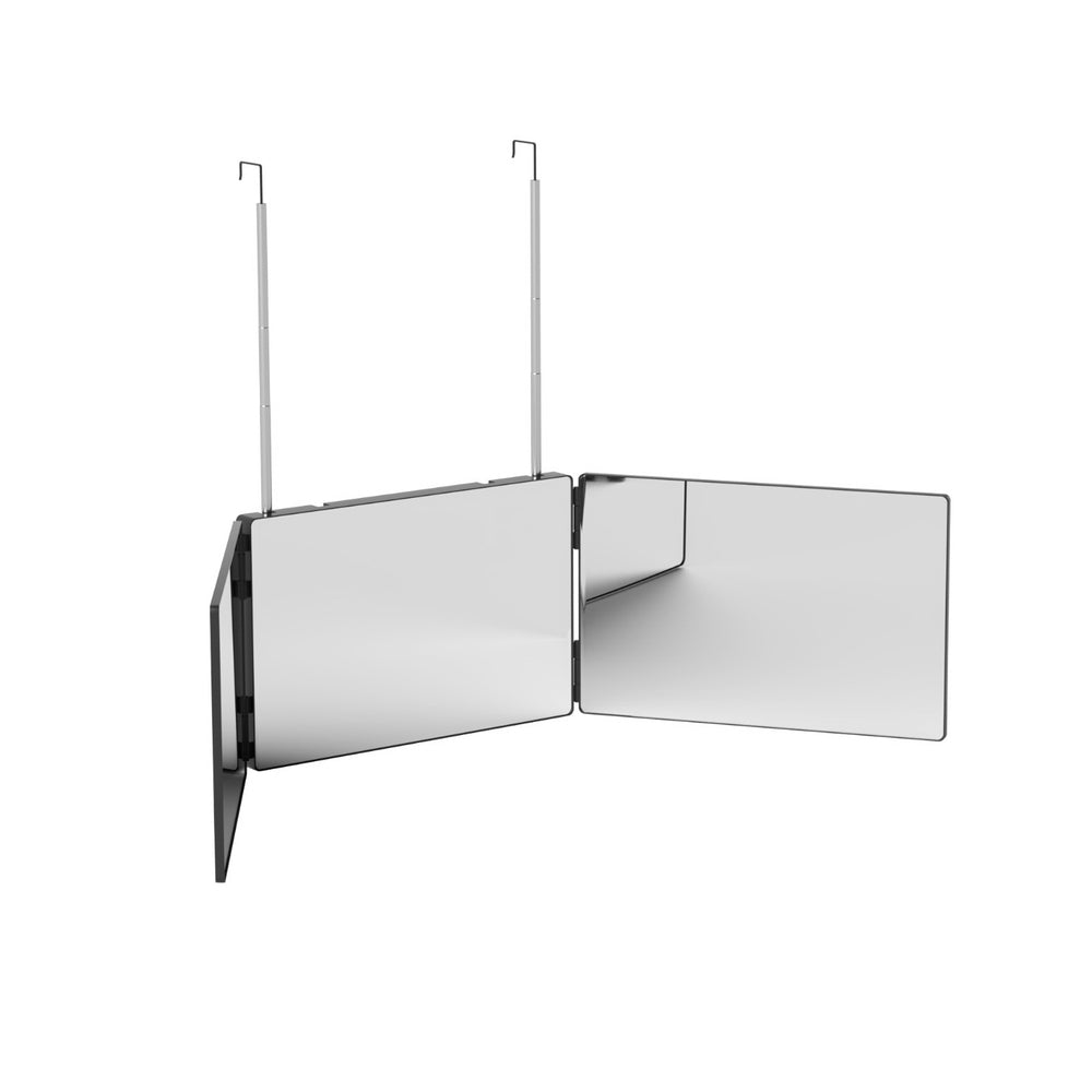 Embellir Trifold Mirror Makeup Portable with Height Adjustable 3 Way Telescoping Hook Hair Cutting Styling Embellir