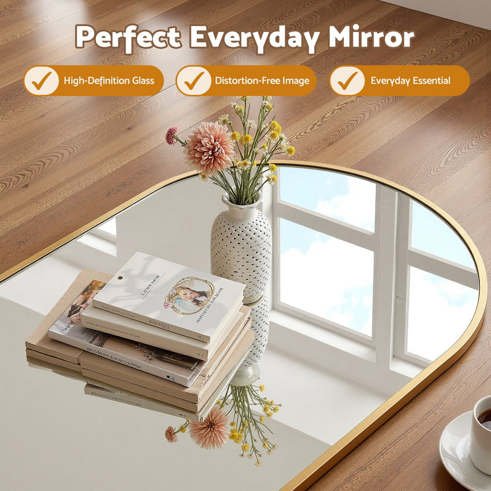 Embellir 86x50cm Arched Wall Mirror Vanity Makeup Home Decor Embellir