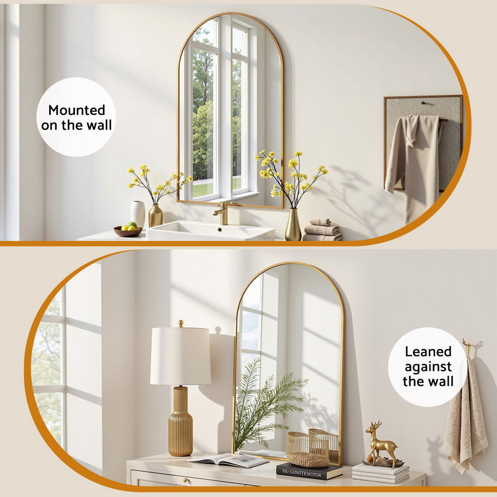Embellir 86x50cm Arched Wall Mirror Vanity Makeup Home Decor Embellir