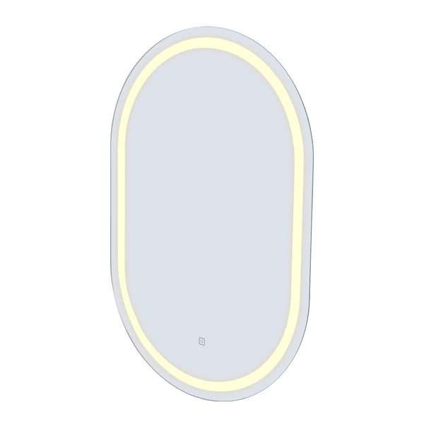 Embellir 2 LED Wall Mirror With Light 50X75CM Bathroom Decor Oval Mirrors Vanity Embellir