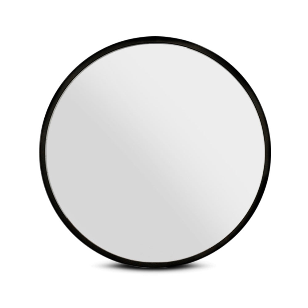 Embellir 2 Wall Mirror Makeup 90cm Home Decor Framed Mirrors Bathroom Round Black Embellir