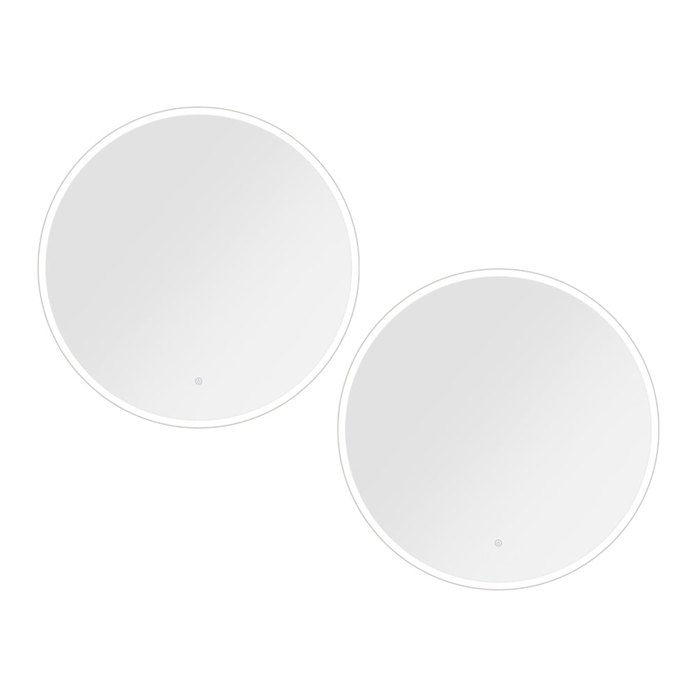 Embellir 2 Wall Mirror 80cm with Led light Makeup Home Decor Bathroom Round Vanity Embellir
