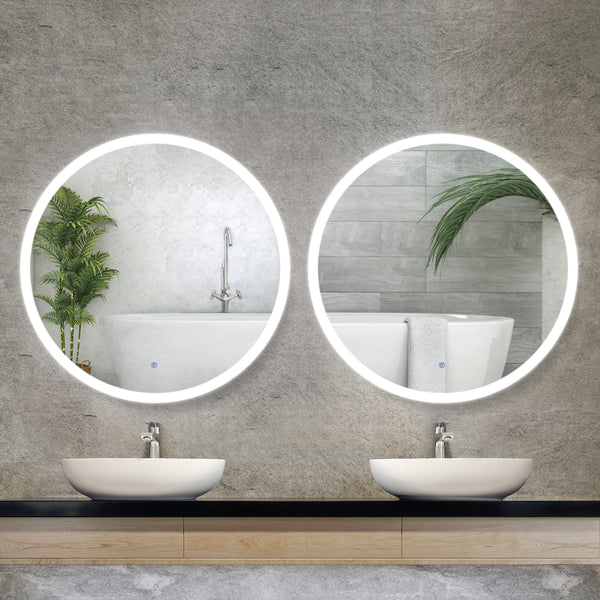 Embellir 2 Wall Mirror 80cm with Led light Makeup Home Decor Bathroom Round Vanity Embellir