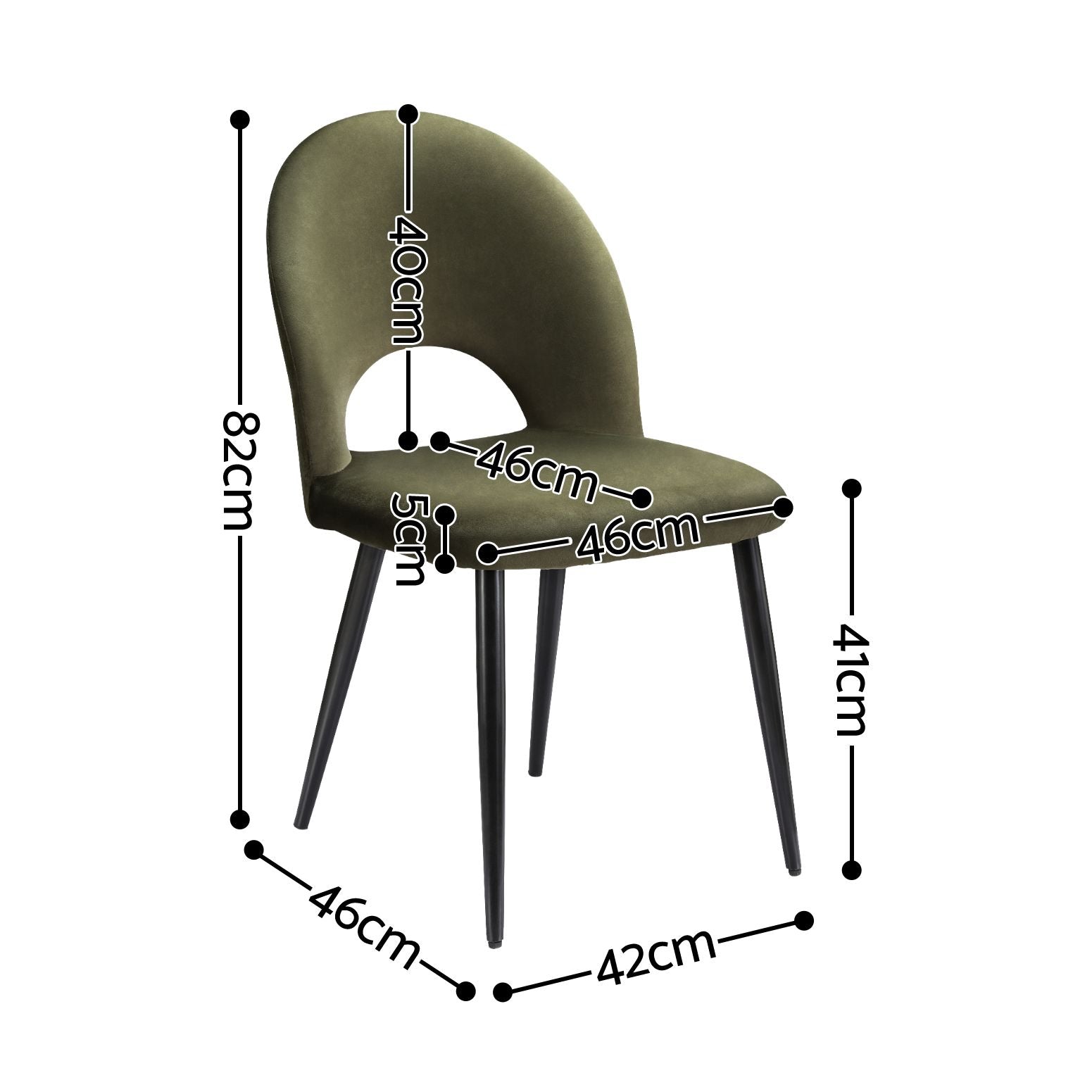 Artiss Dining Chairs Set of 6 Velvet Hollow Green Awezingly