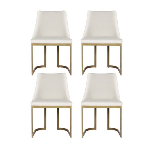 Artiss Dining Chairs Set of 4 Linen Fabric Frame Beige Artiss