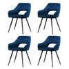 Artiss Dining Chairs Set of 4 Velvet Hollow Armchair Blue