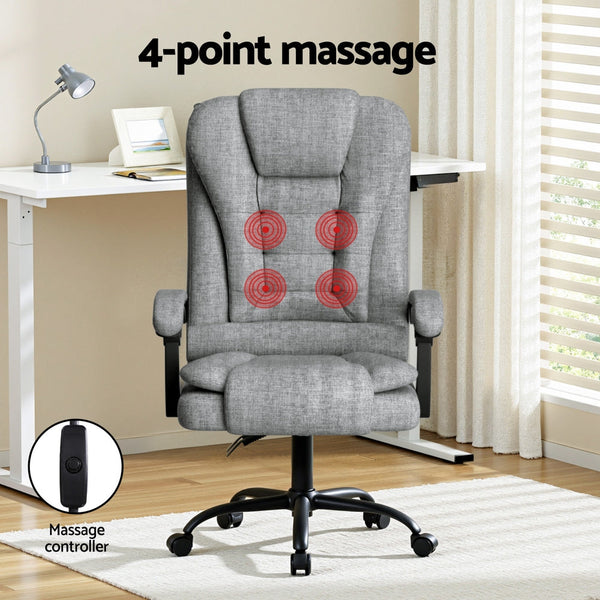 Artiss Executive Office Chair 4-Point Massage Adjustable Ergonomic Recline Back Awezingly