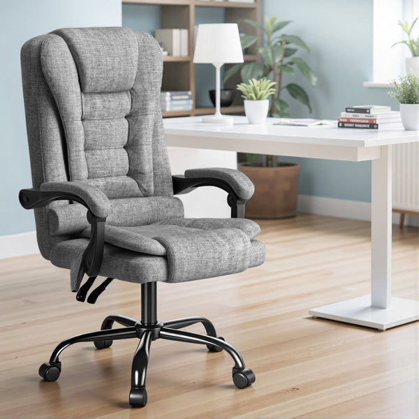 Artiss Executive Office Chair 4-Point Massage Adjustable Ergonomic Recline Back Awezingly