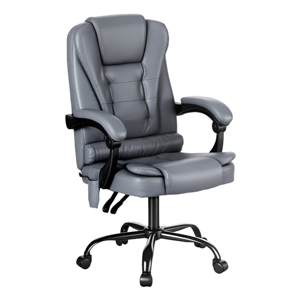 Artiss Executive Office Chair 4-Point Massage Adjustable Ergonomic Recline PU Awezingly
