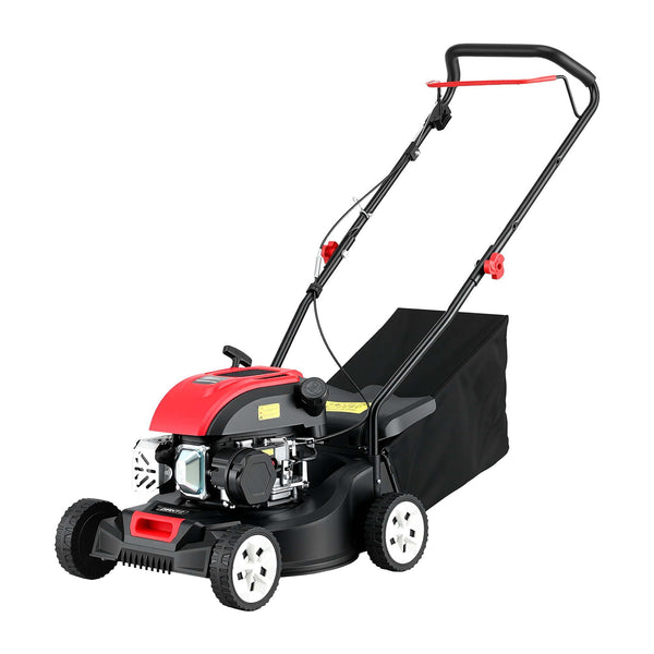 Giantz Petrol Lawn Mower 149cc 4 Stroke Hand Push 16in Grass Cutter Lawnmower Awezingly