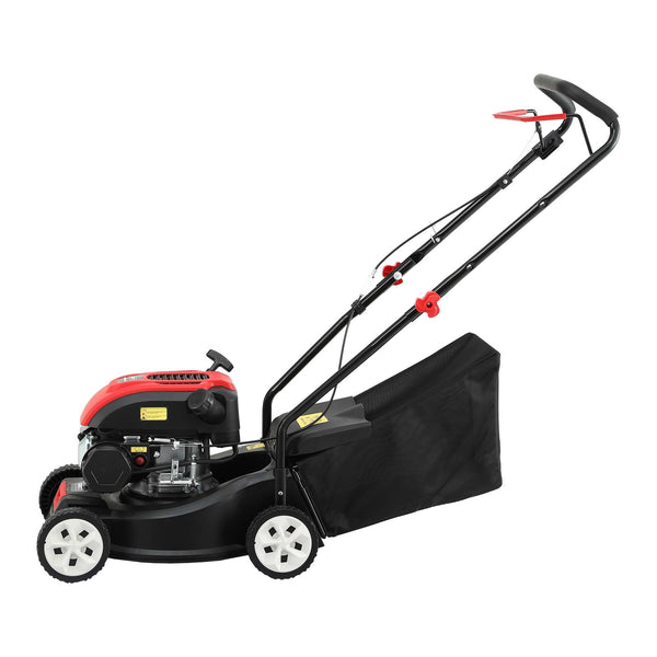 Giantz Petrol Lawn Mower 149cc 4 Stroke Hand Push 16in Grass Cutter Lawnmower Awezingly