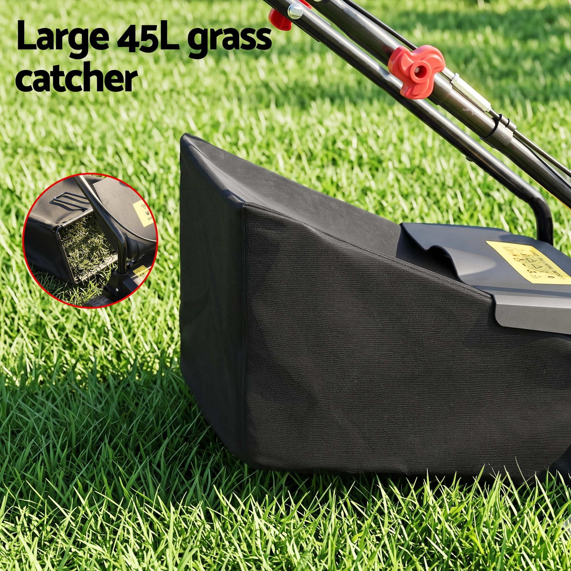 Giantz Petrol Lawn Mower 149cc 4 Stroke Hand Push 16in Grass Cutter Lawnmower Awezingly