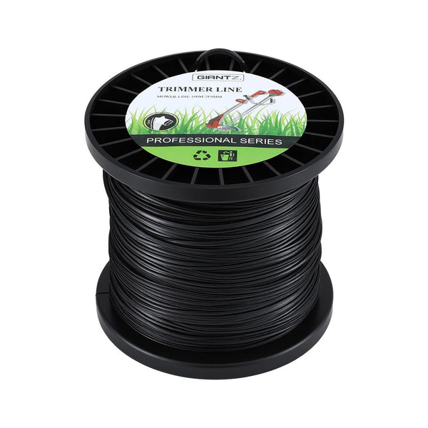 Giantz 100M Whipper Snipper Trimmer Line 2.4mm Star Nylon String Cord Black Awezingly