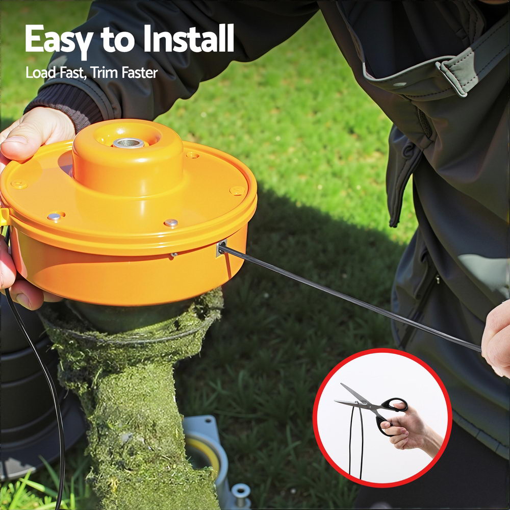 Giantz 100M Whipper Snipper Trimmer Line 2.4mm Star Nylon String Cord Black Awezingly