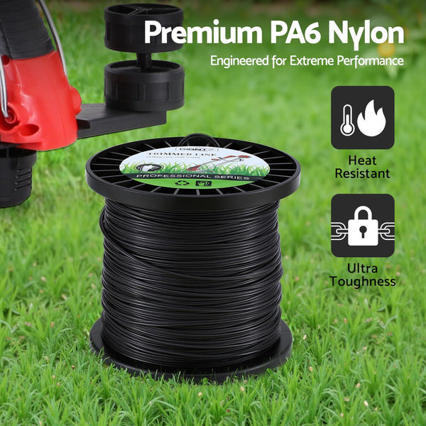 Giantz 100M Whipper Snipper Trimmer Line 2.4mm Star Nylon String Cord Black Awezingly