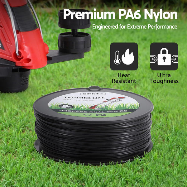 Giantz 100M Whipper Snipper Trimmer Line 3.0mm Star Nylon String Cord Black Awezingly