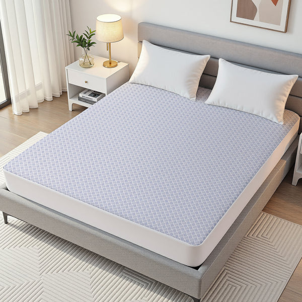 Giselle Cooling Mattress Protector Waterproof Deep Pocket Fitted Cover Double Awezingly