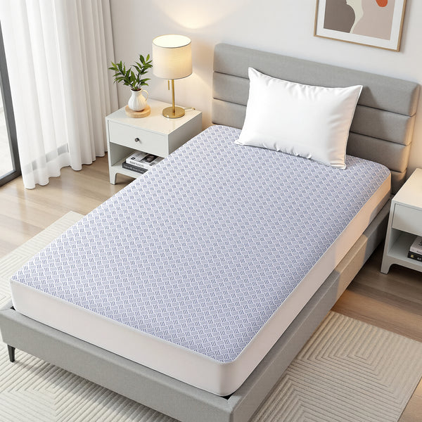 Giselle Cooling Mattress Protector Waterproof Deep Pocket Fitted Cover King Single Awezingly