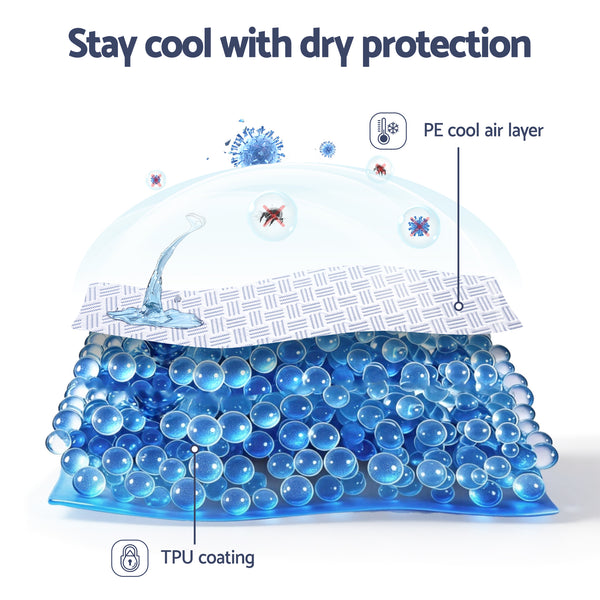 Giselle Cooling Mattress Protector Waterproof Deep Pocket Fitted Cover Queen Awezingly