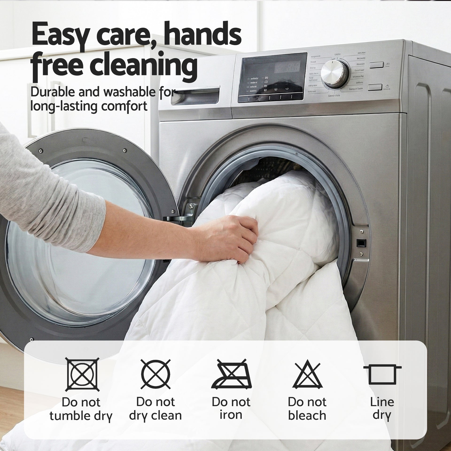 Giselle Waterproof Mattress Protector 100% Cotton Quilted Fitted Cover Double Awezingly