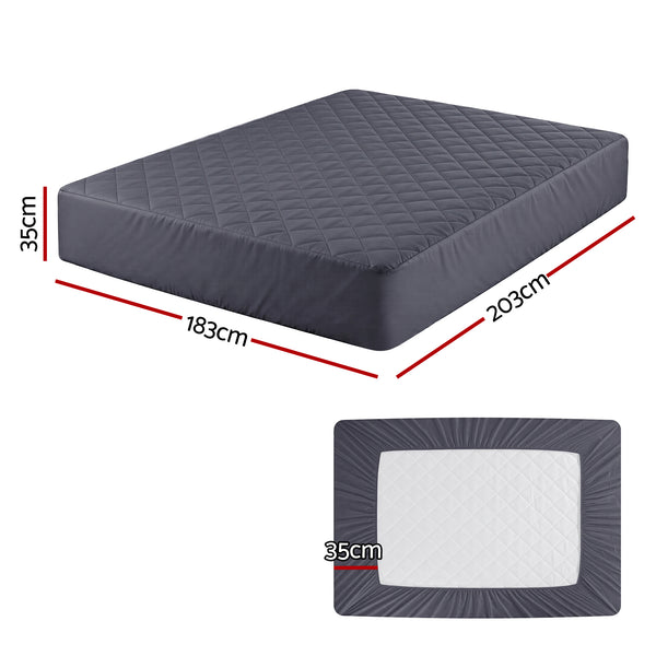 Giselle Water-Resistant Mattress Protector Microfiber 360° Fit King Awezingly