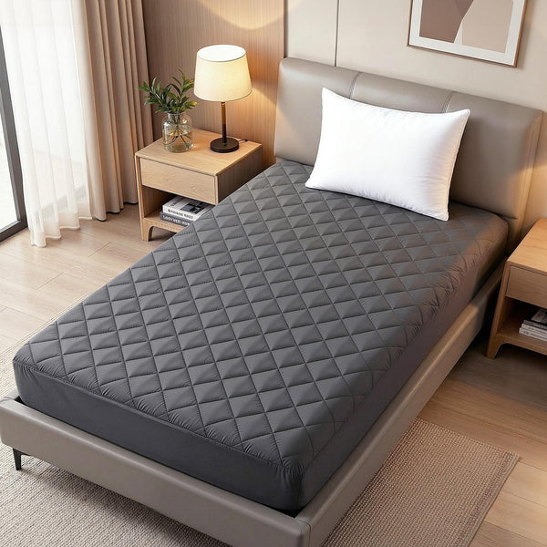 Giselle Water-Resistant Mattress Protector Microfiber 360° Fit King Single Awezingly