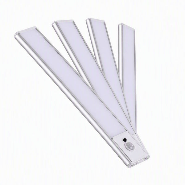 Artiss 4-Pack 25cm Motion Sensor Under Cabinet Lights, LED Closet Light with 5 Colors Dimmable Awezingly