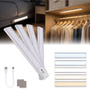 Artiss 4-Pack Motion Sensor Cabinet Lights, 30cm Dimmable LED Closet Light with 5 Colors, Type-C Rechargeable Magnetic Night Light with 5 Colors