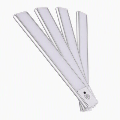 Artiss 4-Pack Motion Sensor Cabinet Lights, 30cm Dimmable LED Closet Light with 5 Colors, Type-C Rechargeable Magnetic Night Light with 5 Colors