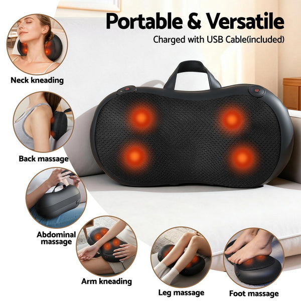 Livemor Neck Massager With Heat Kneading Back Massager Awezingly