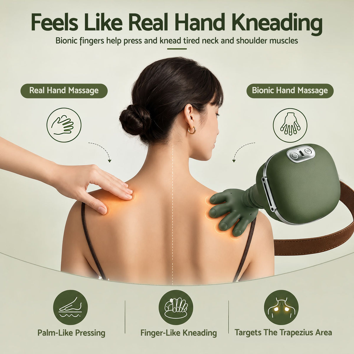 Livemor Electric Neck Massager with Heat for Shoulder,Back Wireless Massage | 4D Shiatsu Kneading Massager with Heat, Cordless Portable Muscle Relaxer, Soothes Shoulder Tension for Home, Office, and Car Awezingly