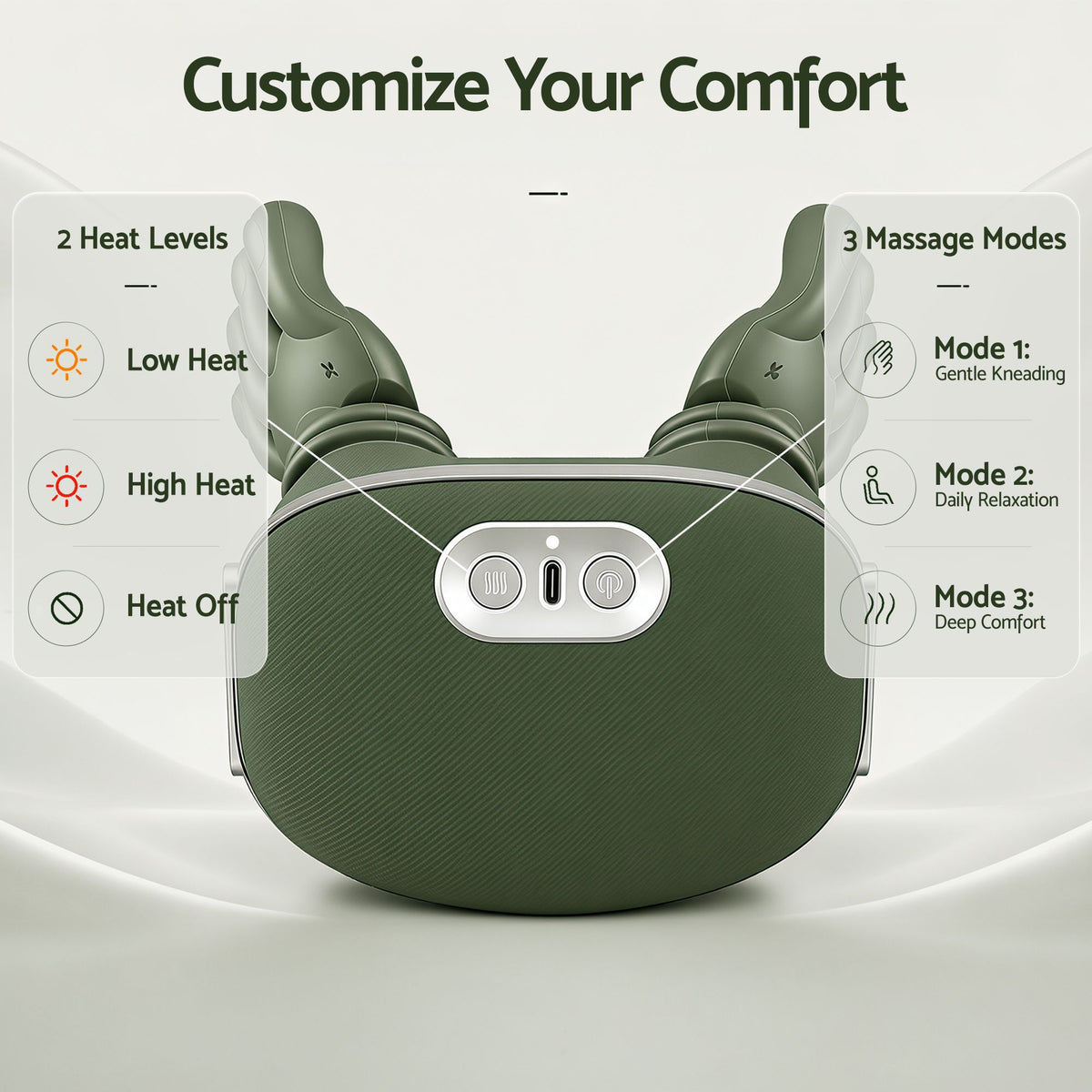 Livemor Electric Neck Massager with Heat for Shoulder,Back Wireless Massage | 4D Shiatsu Kneading Massager with Heat, Cordless Portable Muscle Relaxer, Soothes Shoulder Tension for Home, Office, and Car Awezingly