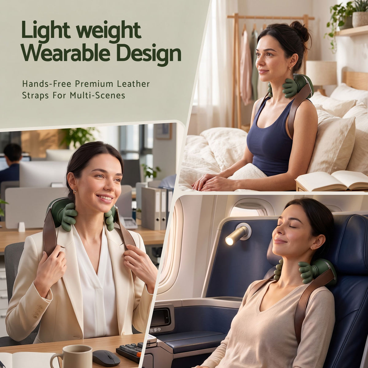 Livemor Electric Neck Massager with Heat for Shoulder,Back Wireless Massage | 4D Shiatsu Kneading Massager with Heat, Cordless Portable Muscle Relaxer, Soothes Shoulder Tension for Home, Office, and Car Awezingly