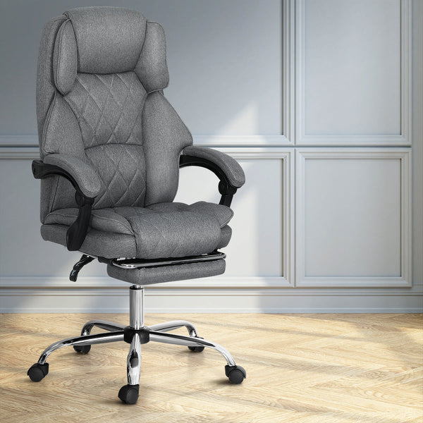 Artiss Executive Office Chair Footrest Grey Artiss
