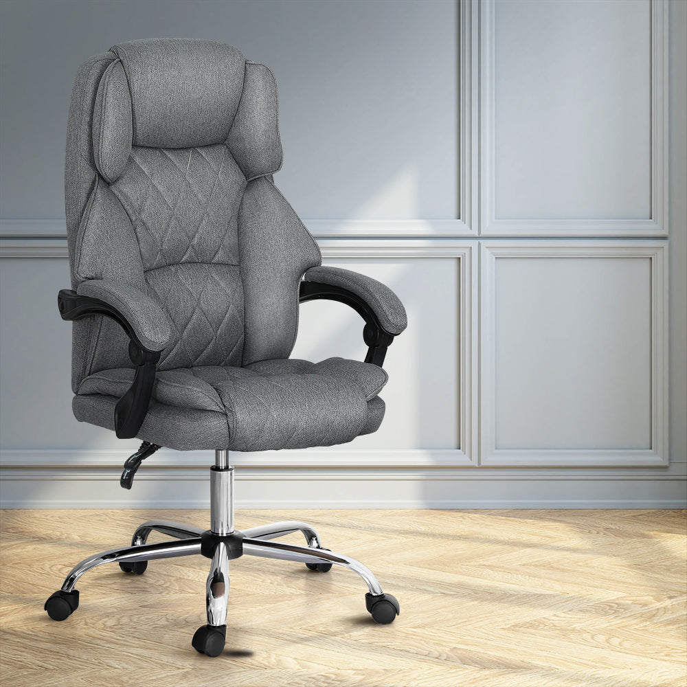 Artiss Executive Office Chair Recliner Grey Artiss
