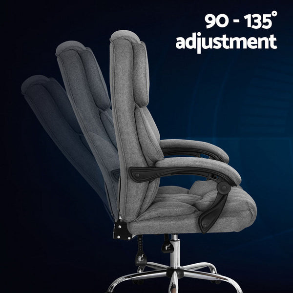 Artiss Executive Office Chair Recliner Grey Artiss
