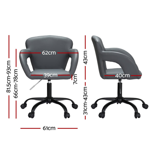 Artiss Office Chair Mid Back Grey Artiss