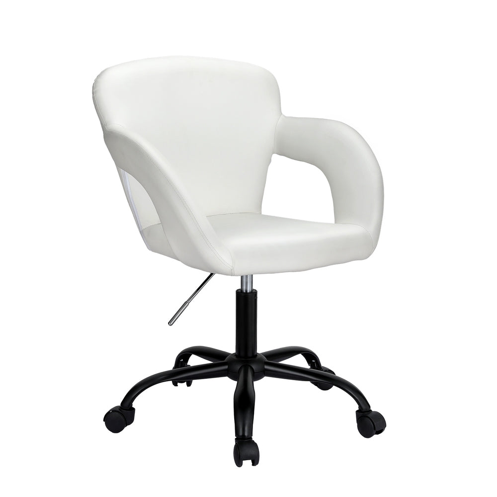 Artiss Office Chair Mid Back White Artiss