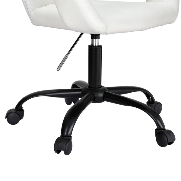 Artiss Office Chair Mid Back White Artiss