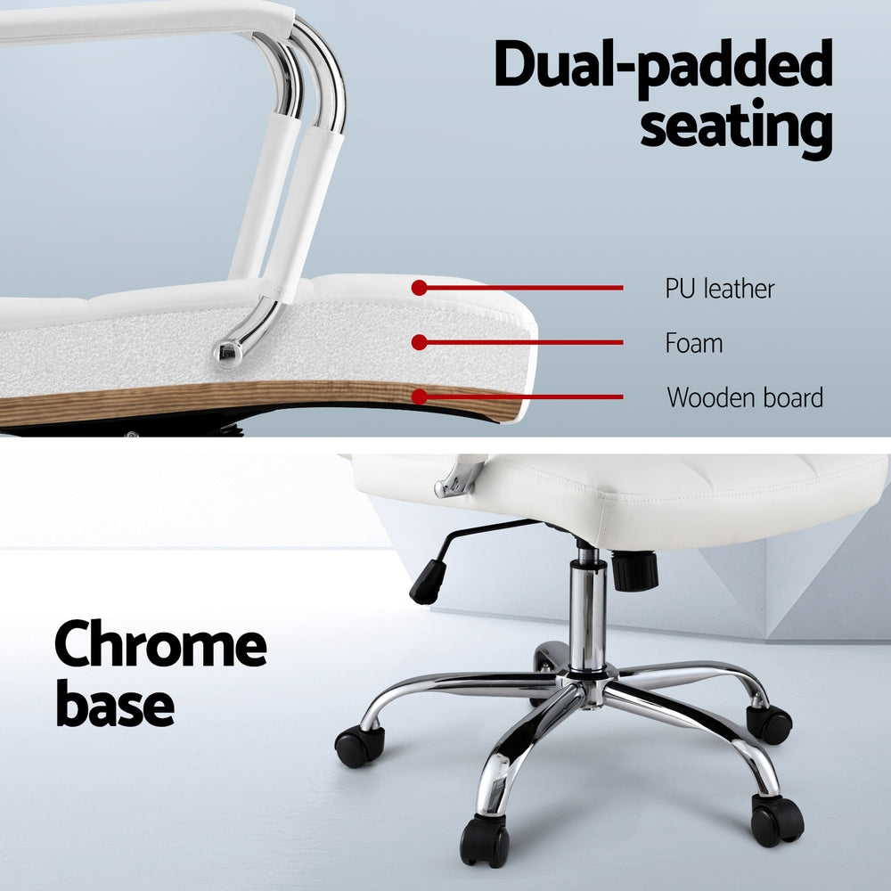 Artiss Office Chair Seat PU Work Computer Desk Chairs Artiss