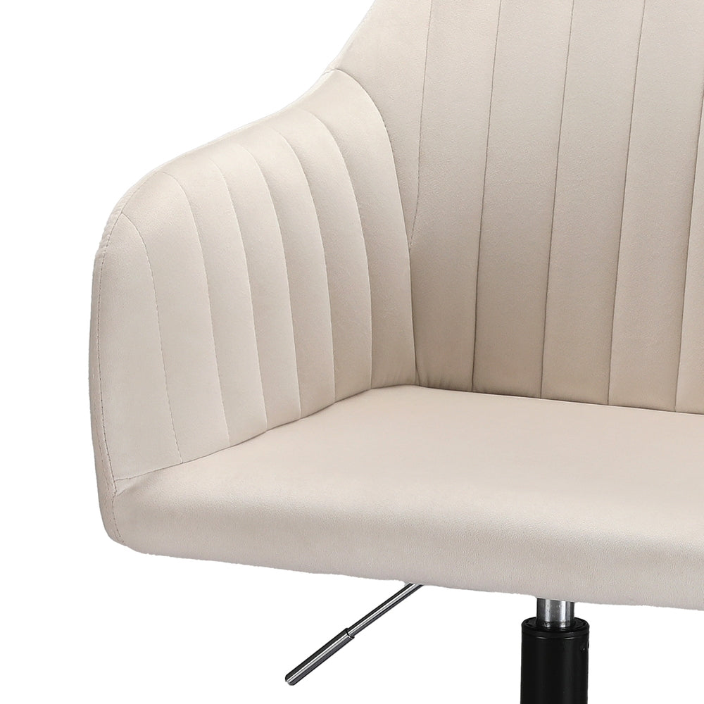 Artiss Office Chair Velvet Seat Cream Artiss