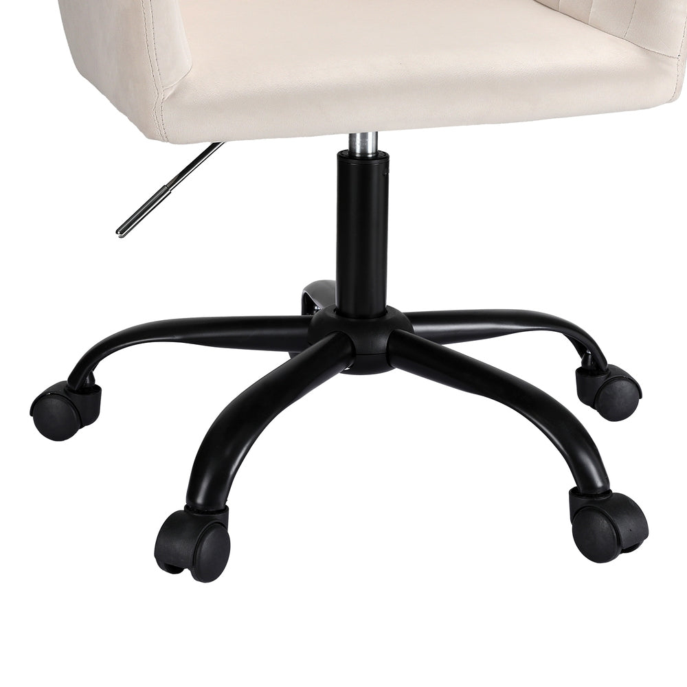 Artiss Office Chair Velvet Seat Cream Artiss